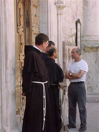 Franciscan Priests. Assisi & The Basilica Of  St. Francis, Italy, Europe. Travels & Tours, Pictures, Photos, & Information.