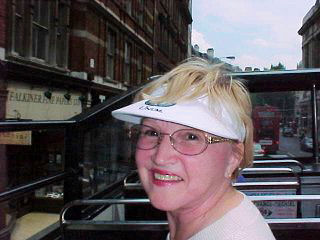 Audrey On Double Deck Bus