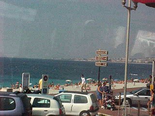 Beach at Nice. Nice Italy To Lyon France, Travels & Tours Pictures, Photos, & Information.