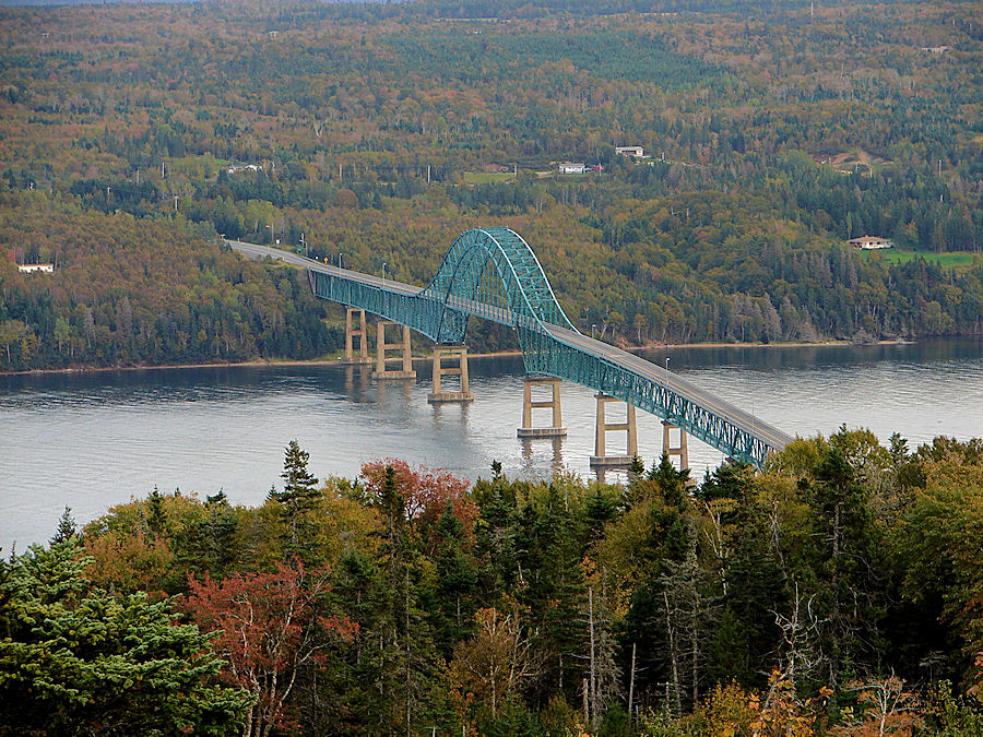 Seal Island Bridge On Nova Scotia's Cape Breton Island. Tours. Travels, Tours, Photos, Pictures, Images, Information, & Reviews.