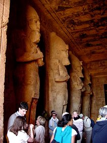Inside Great Temple Of Abu Simbel. Abu Simbel Egypt Ruins Travels And Tours Photos, Pictures, Images, Descriptions, Information, & Reviews.