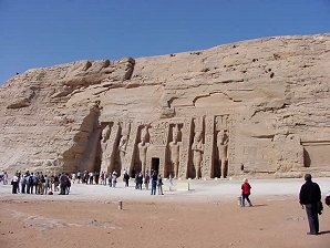 Small Temple Of Abu Simbel. Abu Simbel Egypt Ruins Travels And Tours Photos, Pictures, Images, Descriptions, Information, & Reviews.