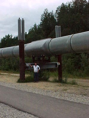George DeLange At The Trans-Alaska Oil Pipeline Travels & Tours Pictures, Photos, Images, & Reviews.
