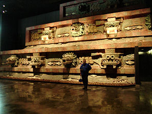 Teotihuacn Quetzalcoatatl Pyramid Reproduction. National Museum of Anthropology and History or Museo Nacional de Antropologa e Historia or Museo de Antropologa In Mexico City D.F. Mexico Travel & Tour Pictures, Photos, Images, & Reviews.