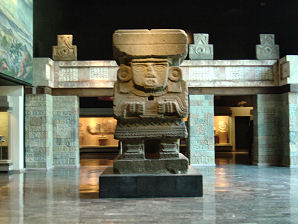 Chalchiuhticue, Water Goddess. National Museum of Anthropology and History or Museo Nacional de Antropologa e Historia or Museo de Antropologa In Mexico City D.F. Mexico Travel & Tour Pictures, Photos, Images, & Reviews.