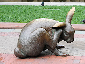 Copley Square Turtle And Hare Statues By Nancy Sch�n. Boston, Massachusetts. Travel, Tours Photos, Pictures, Information, & Reviews.