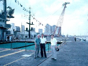 George Noel de Lange On The Flight Deck. USS Cabot, In New Orleans. Aircraft Carrier, WW II, Pictures, Photos, Images, Information, History, & Reviews.