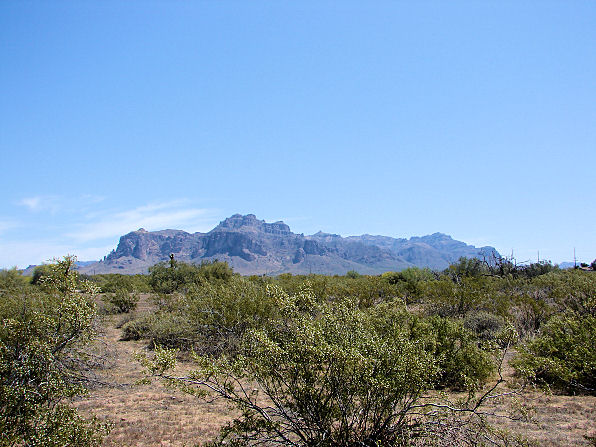 Superstition Mountain, Arizona. Photo Taken: From Goldfield Ghost Town. Going To Canyon Lake, Arizona On The Apache Trail. Travels & Tours, Pictures, Photos, Images, & Reviews.