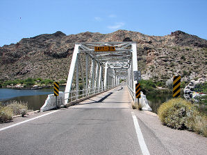 One lane Bridge, Canyon Lake Marina Arizona. Travels & Tours, Pictures, Photos, Images, & Reviews.