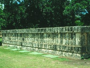 The Tzompantli At The Great Ball Court. Chichen Itza Archaeological Ruins,  Yucatan Peninsula, Yucatn, Mexico. Travel & Tour Pictures, Photos,  Information, Images, & Reviews.