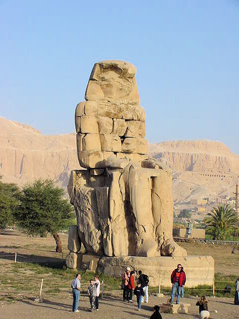 The Great Northern Colossi Of Memnon, Thebes. Egypt. Travel & Tour Pictures, Photos, Images, Descriptions, Information, & Reviews.