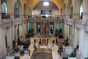 The Egyptian Museum,  Great Hall, Statue Of Amenemhet III. Cairo Egypt. Travels & Tours. Pictures, Photos, Images, Descriptions, Information, & Reviews.