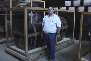 George DeLange At The Black Sarcophagus. The Egyptian Museum. Cairo Egypt. Travels & Tours. Pictures, Photos, Images, Descriptions, Information, & Reviews.