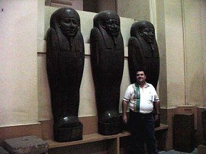 George DeLange With Stone Coffins. Egyptian Museum. Cairo, Egypt. Travels & Tours. Pictures, Photos, Images, Descriptions, Information, & Reviews.