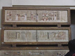 Papyrus Scrolls. Egyptian Museum. Cairo, Egypt. Travels & Tours. Pictures, Photos, Images, Descriptions, Information, & Reviews.