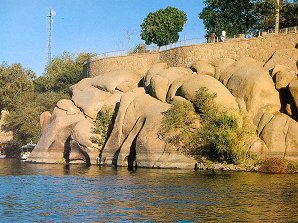 Easy To See The Elephants. Elephantine Island, Aswan, Egypt. Travels & Tours, Pictures, Photos. Travels & Tours. Pictures, Photos, Images, Descriptions, Information, & Reviews.