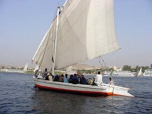 Felucca  Sailing  Boats, Nile River, Aswan, Egypt. Travel & Tour Pictures, Photos, Images, Descriptions, Information, & Reviews.