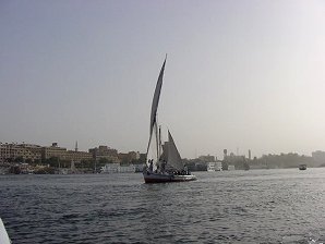 Felucca  Sailing  Boats,  Nile River, Aswan, Egypt. Travel & Tour Pictures, Photos, Images, Descriptions, Information, & Reviews.
