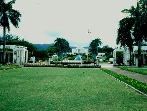 LDS Mormon Temple At Laie. Hawaii Travels & Tours Pictures, Photos, Images, Information & Reviews.