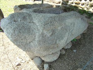 Upside Down Serpent Head. Group F. Izapa Olmec & Mayan Archaeological Ruins Near Tapachula, Chiapas, Mexico. Travel & Tour Pictures, Photos, Information, Images, & Reviews.