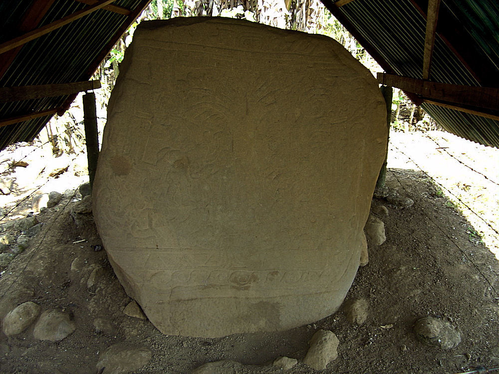 Stele 5, Stele Five Is Known As 'The Tree Of Life' Stone. Izapa Olmec & Mayan Archaeological Ruins. Near Tapachula, Chiapas, Mexico. Travel & Tour Pictures, Photos, Information, Images, & Reviews.