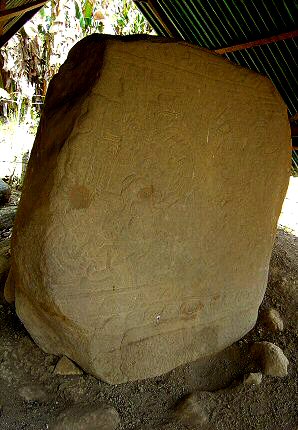 Tree Of Life Stele 5.  Izapa Olmec & Mayan Archaeological Ruins. Group 'A'. Near Tapachula, Chiapas, Mexico. Travel & Tour Pictures, Photos, Information, Images, & Reviews.