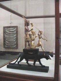 Gold Statues Of Tut Wearing Crowns Of Upper & Lower Egypt. Pharaoh King Tut  Ankh Amun (Tutankhamon), Travels, Tours, Pictures, Photos, Images, Description, Information, & Reviews.