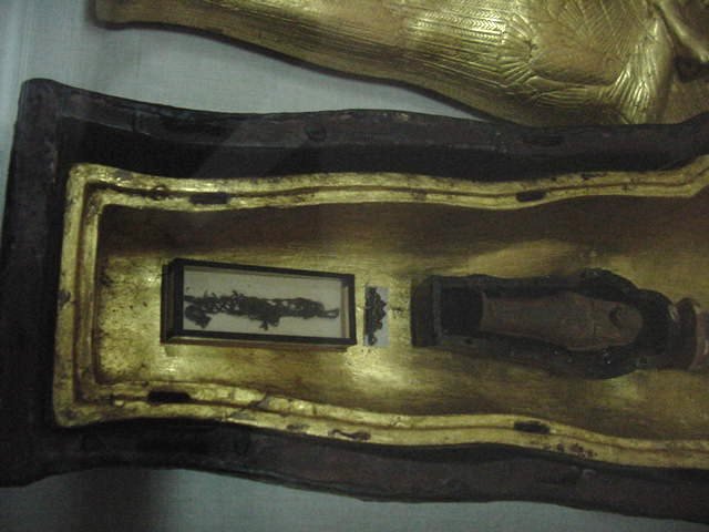 Lock Of Tuts' Mothers Hair. Pharaoh King Tut  Ankh Amun (Tutankhamun), Travels, Tours, Pictures, Photos, Images, Description, Information, & Reviews.