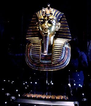Funeral Mask Found Covering Pharaoh King Tut  Ankh Amun (Tutankhamun), Egypt. Photos, Pictures, Images, Description, Information, & Reviews..