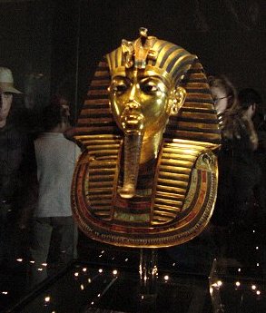 Funeral Mask Found Covering Pharaoh King Tut  Ankh Amun (Tutankhamun), Egypt. Photos, Pictures, Images, Description, Information, & Reviews.