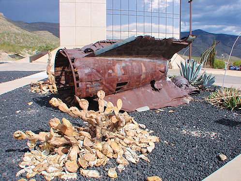 V-2 Rocket Wreckage. New Mexico Museum of  Space History. Alamogordo, New Mexico.Hikes, Travels, & Tours. Photos, Pictures, Images,& Reviews.