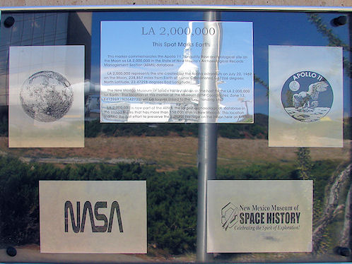 LA 2,000,000 Represents The First Landing Site On The Moon.New Mexico Museum of  Space History. Alamogordo, New Mexico.Hikes, Travels, & Tours. Photos, Pictures, Images, & Reviews.