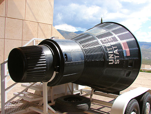 Mercury Capsule. New Mexico Museum of  Space History. Alamogordo, New Mexico.Hikes, Travels, & Tours. Photos, Pictures, Images, & Reviews.
