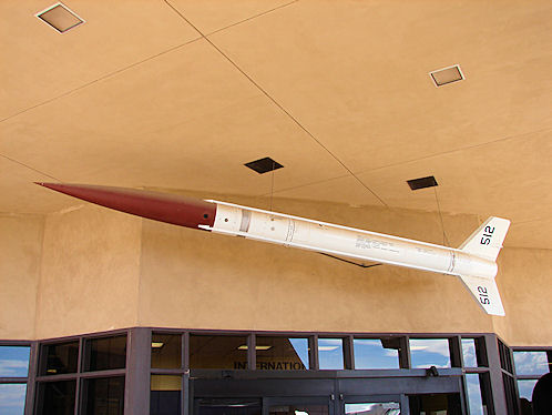 X-8-C Aerobee Missile. New Mexico Museum of  Space History. Alamogordo, New Mexico.Hikes, Travels, & Tours. Photos, Pictures, Images, & Reviews.