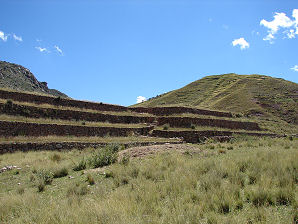 Qolla Terraces. Pucar, Pucara, or Pukara Pueblo, Museum, & Archaeological Site, Peru Travels & Tours, Pictures, Photos, Images, & Reviews.