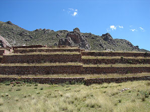 Qolla Terraces. Pucar, Pucara, or Pukara Pueblo, Museum, & Archaeological Site, Peru Travels & Tours, Pictures, Photos, Images, & Reviews.