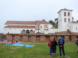 Inca Tupac Yupanqui Royal Farm Under Colonial Church. Chincheros or Chinchero & Ollantaytambo. Peru. Travels And Tours Photos, Pictures, Images, & Reviews.