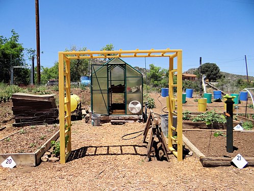 Greenhouse. Yarnell Community Garden Project, Yarnell, Arizona. Pictures, Photos, Images, Descriptions, Information, & Reviews.