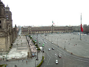The Constitution Square Plaza de la Constitucin El Zcalo Of  Mexico City D.F. Mexico Travel & Tour Pictures, Photos, Images, & Reviews.